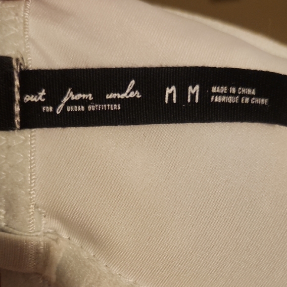 Urban Outfitters Out From Under Size Medium White Corset Bra with Lace-Up Back - Picture 9 of 10